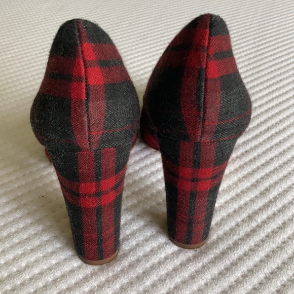 J Crew plaid heels size 9.5 - Picture 2 of 5